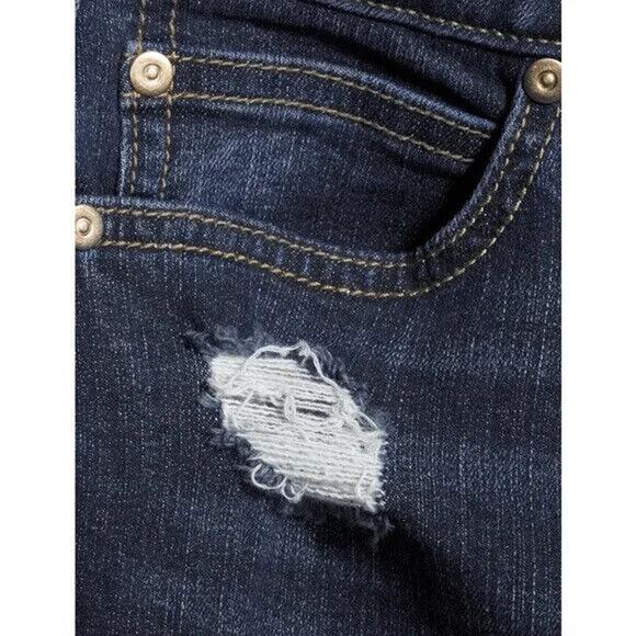 No Boundaries Junior's High Rise Cropped Flare Wash Blue Distressed Size 13 - Picture 9 of 9